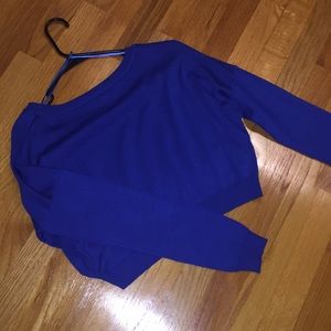 Long sleeve navy cut off